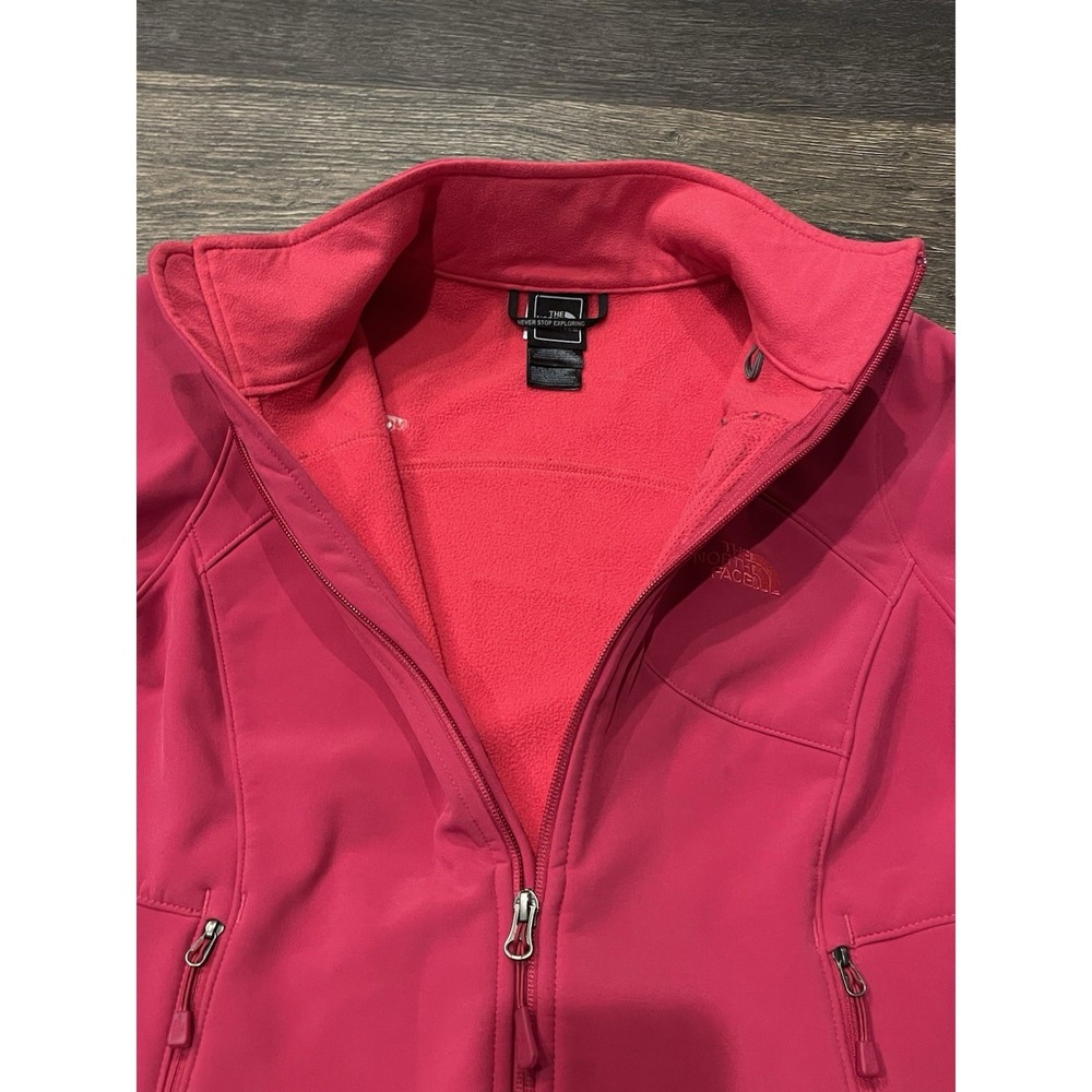 The North Face Jacket Womens Small Pink Softshell Fleece Lined Hooded WindWall - Picture 9 of 11